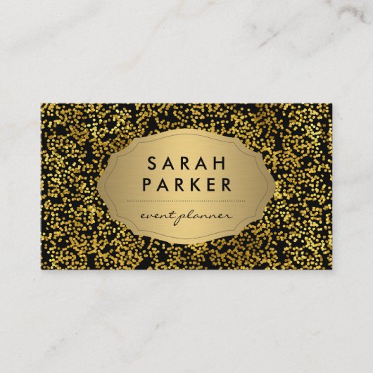 Faux Gold Label Scatered Dot Pattern (Voorkant)