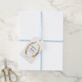 Faux Gold Labels Laurel Olive Wreatf Wedding Cadeaulabel (Met Touw)