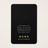 Faux Gold lace, aangepast zwart logo-oorscherm Visitekaartje (Achterkant)