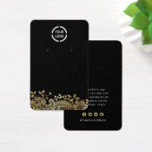 Faux Gold lace, aangepast zwart logo-oorscherm Visitekaartje (Bureau)