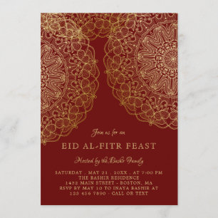 Faux Gold Lace Elegant Eid Feast Kaart