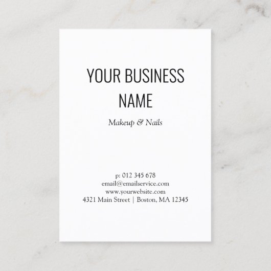 Faux Gold Lash Mascara Wand Lash Artist Nazorg Visitekaartje (Achterkant)