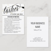 Faux Gold Lash Mascara Wand Lash Artist Nazorg Visitekaartje (Voorkant / Achterkant)