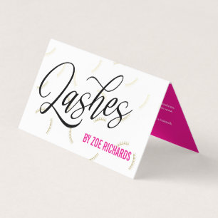 Faux Gold Lashes Hot Pink Lash Artiest Nazorg Visitekaartje