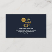 Faux Gold Layers Jet Airplane Aviation Pilot Visitekaartje (Achterkant)