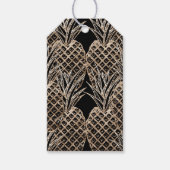 Faux Gold Leaf Ananas Collage Cadeaulabel (Voorkant)