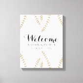 Faux Gold Leaf Bruiloft Welkomstbord Canvas Afdruk (Voorkant)
