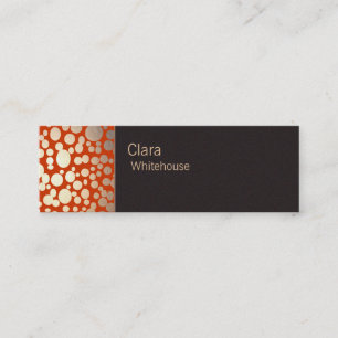 Faux Gold Leaf Circle Patroon Oranje Visitekaartje