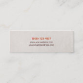 Faux Gold Leaf Circle Patroon Oranje Visitekaartje (Achterkant)