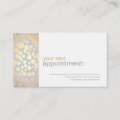 Faux Gold Leaf Circles Grey Appointard 1 Afsprakenkaartje (Voorkant)