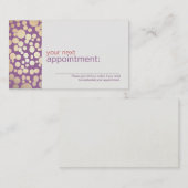 Faux Gold Leaf Circles Paarse Afspraakkaart 1 Afsprakenkaartje (Voorkant / Achterkant)