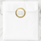 Faux Gold Leaf Custom Craft Favor Bruiloft Ronde Sticker (Tas)