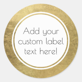 Faux Gold Leaf Custom Craft Favor Bruiloft Ronde Sticker