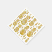 Faux Gold Leaf Look Ananas Servetten (Hoek)