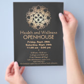 Faux Gold Leaf Lotus Health and Wellness Flyer (Hand)