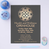 Faux Gold Leaf Lotus Health and Wellness Flyer (Enkel)