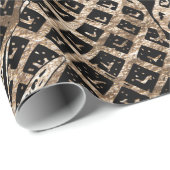 Faux Gold Leaf Pineapple Collage Cadeaupapier (Rol Hoek)