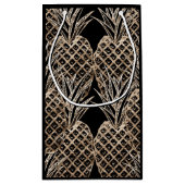 Faux Gold Leaf Pineapple Collage Klein Cadeauzakje (Achterkant)