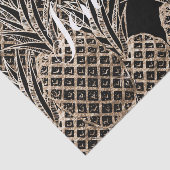 Faux Gold Leaf Pineapple Collage Monogram Tissuepapier (Detail)