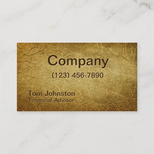 Faux Gold Leaf Visitekaartje (Voorkant)