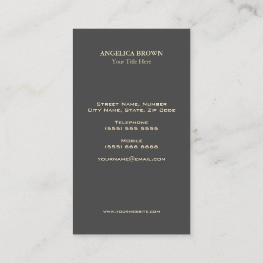 Faux Gold Leaf Visitekaartje (Achterkant)