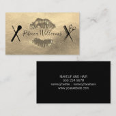 Faux Gold Leather / Makeup and Hair Visitekaartje (Voorkant / Achterkant)