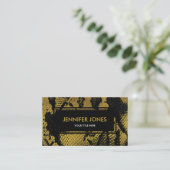 Faux Gold Leather Snake Skin Visitekaartje (Staand voorkant)