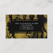 Faux Gold Leather Snake Skin Visitekaartje (Achterkant)