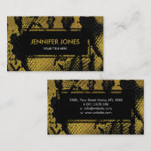 Faux Gold Leather Snake Skin Visitekaartje (Voorkant / Achterkant)
