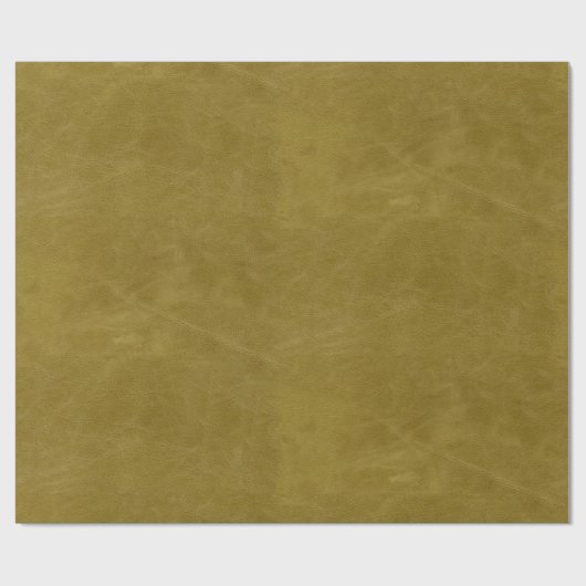 Faux Gold Leather Texture Cadeaupapier (Vlak)