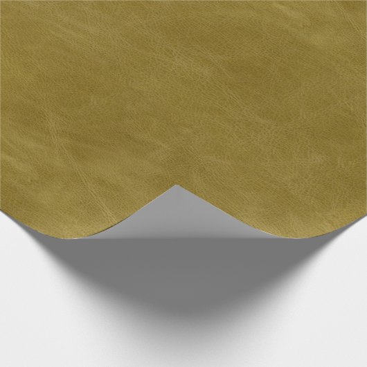 Faux Gold Leather Texture Cadeaupapier (Hoek)