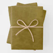 Faux Gold Leather Texture Inpakpapier Vel (In situ)