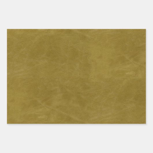 Faux Gold Leather Texture Inpakpapier Vel (Voorkant)