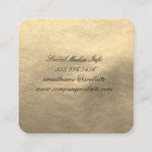 Faux Gold Leather Vierkante Visitekaartje (Achterkant)