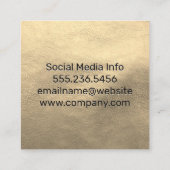 Faux Gold Leather Vierkante Visitekaartje (Achterkant)