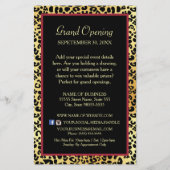 FAUX Gold Leopard Hair Boutique Grand Opening Flyer (Achterkant)