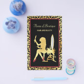 FAUX Gold Leopard Hair Boutique Grand Opening Flyer (Enkel)