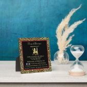 FAUX Gold Leopard Hair Boutique Information Sign Fotoplaat (Insitu)