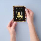 FAUX Gold Leopard Hair Boutique Special Event Flyer (Hand)