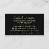 FAUX Gold Leopard Print Vrouw Haar Boutique Visitekaartje (Achterkant)