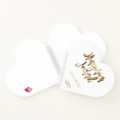 Faux Gold Lettering Elegant Honeymoon Journal 2021 Notitieboek (Binnen)