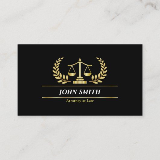 Faux Gold Libra Laurel Professional Visitekaartje (Voorkant)