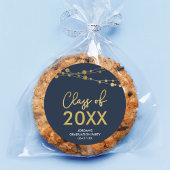 Faux Gold Lights-klasse 2022 Ronde Sticker