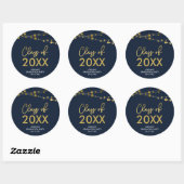 Faux Gold Lights-klasse 2022 Ronde Sticker (Vel)