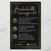Faux Gold Lijst Bachelorette Scavenger Hunt Spel (Voorkant)