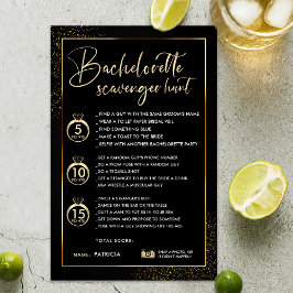Faux Gold Lijst Bachelorette Scavenger Hunt Spel