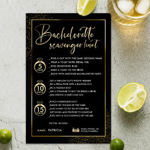 Faux Gold Lijst Bachelorette Scavenger Hunt Spel