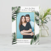 Faux Gold Lijst Bruiloft Bewaar de datum Foto Save The Date (Staand voorkant)