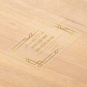 Faux Gold Lijst Classy Elegant Bewaar de datum Acryl Uitnodigingen (Laagn)