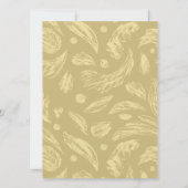 Faux Gold Lijst Feestdagen kerstfoto Evergreen Kaart (Achterkant)